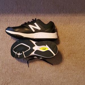 Womens New Balance; black/white;never worn ;size 9 1/2 wide